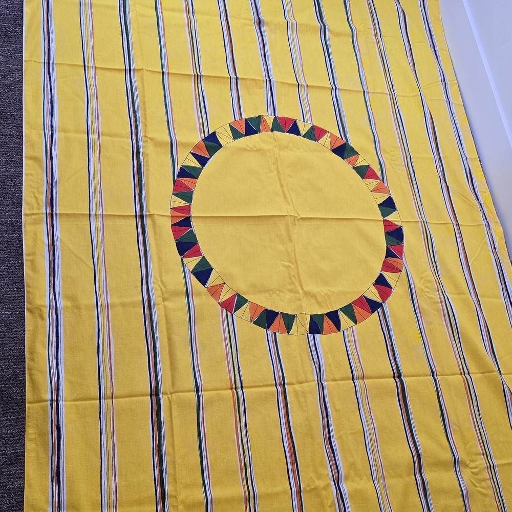 Vintage Vera Neumann Tablecloth Bright‎ Yellow Rectangle Eternal Summer Bliss